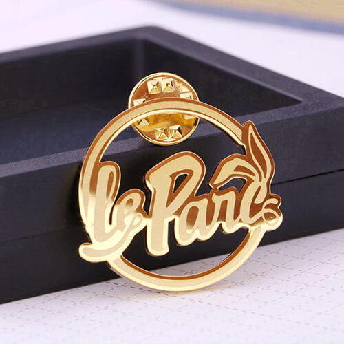 Personalized matte finish name tag pins wholesale customized company logo brooch pin memorial gifts for members 